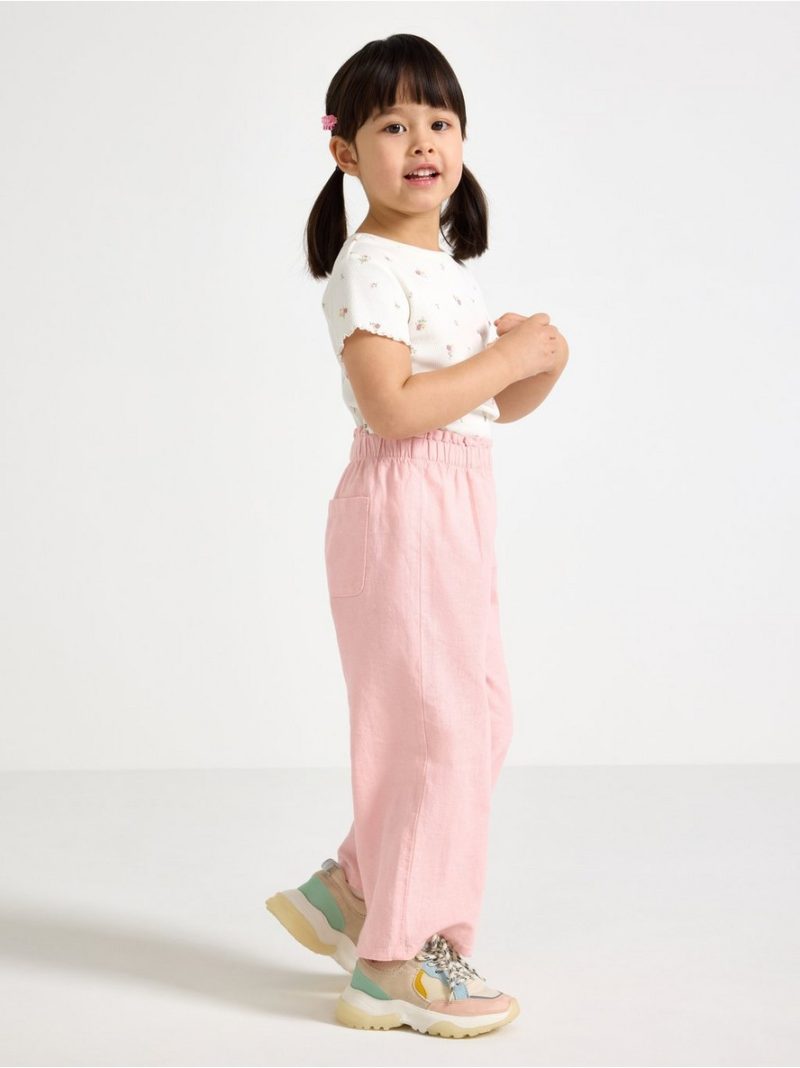 Cropped trousers in linen blend - 3005050-6907