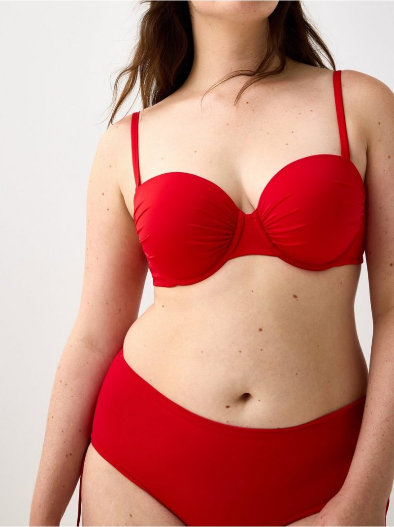 Padded balconette bikini bra with underwire - 3005261-6969