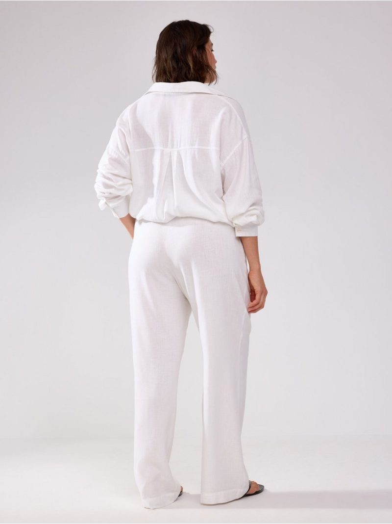 BELLA straight trousers in linen blend - 3005381-70