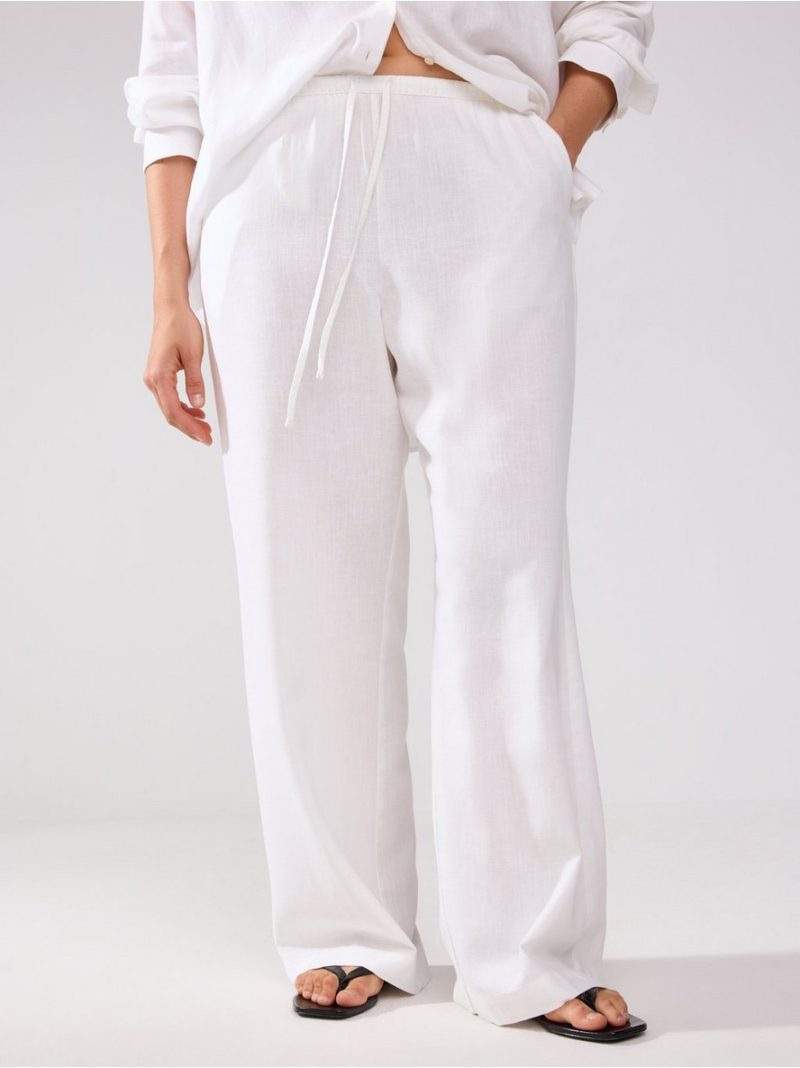 BELLA straight trousers in linen blend - 3005381-70