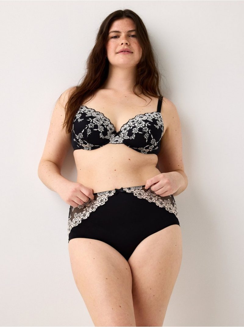 Lilja t-shirt bra with lace - 3005685-80