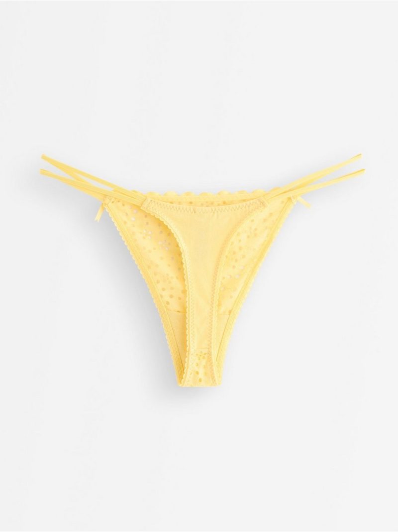 Thong with broderie anglaise - 3005740-9681