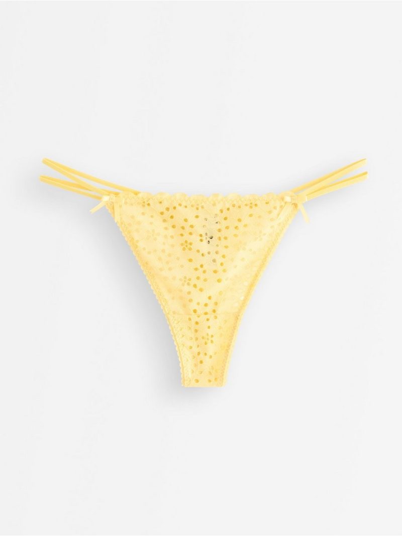 Thong with broderie anglaise - 3005740-9681