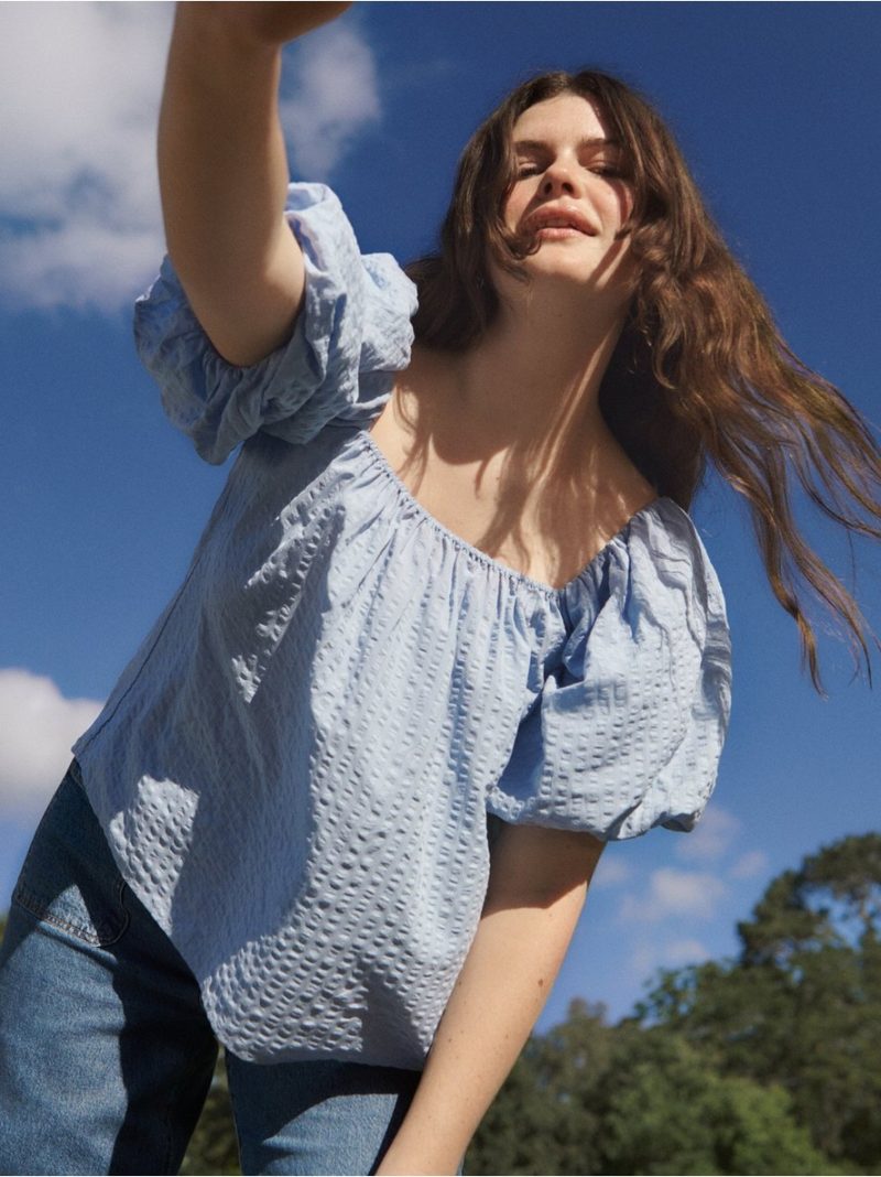 Blouse in seersucker - 3005797-1349