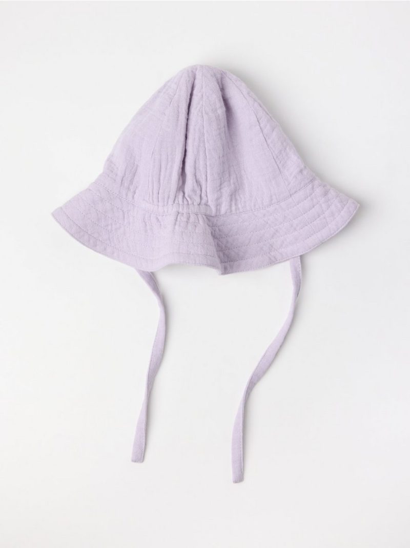 Sun hat in cotton gauze - 3006055-9959