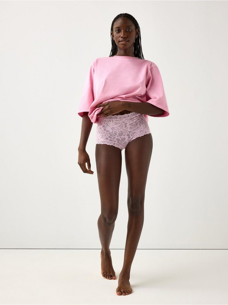 Briefs in lace with high waist - 3006139-7249