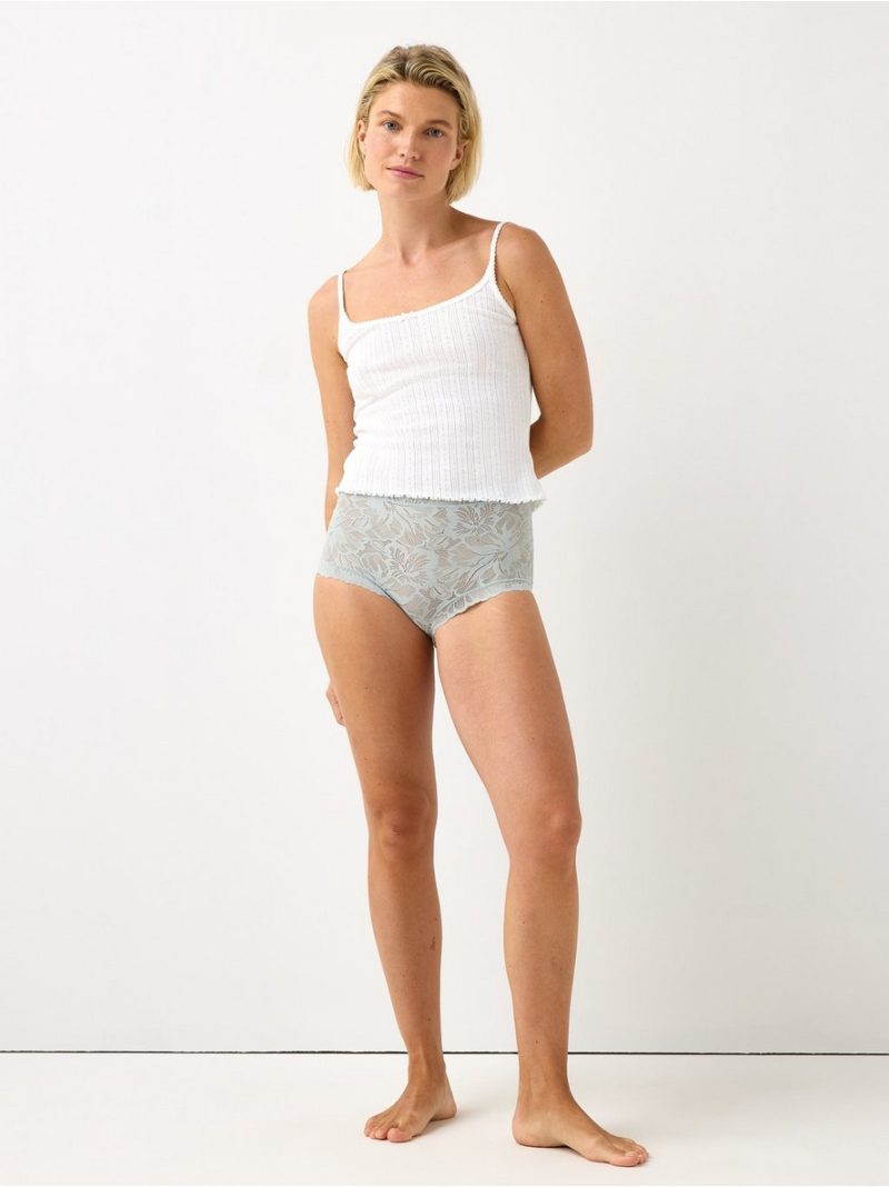 Briefs in lace with high waist - 3006139-7986