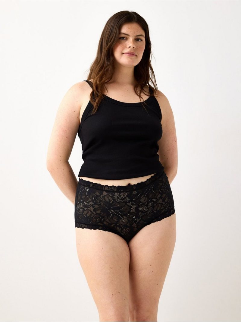 - Briefs in lace with high waist Briefs in lace with high waist - 3006139-80