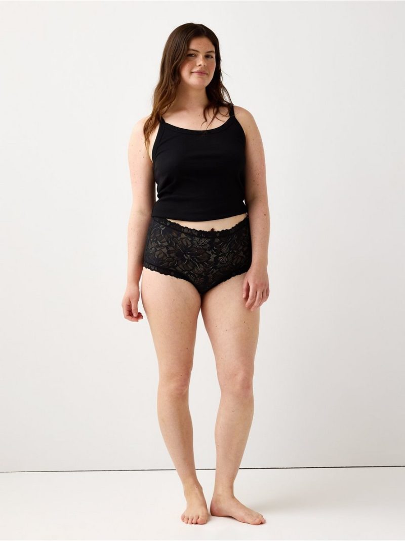 Briefs in lace with high waist - 3006139-80