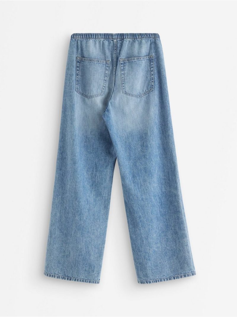 WIDE  denim trousers with elastic waist - 3006224-790