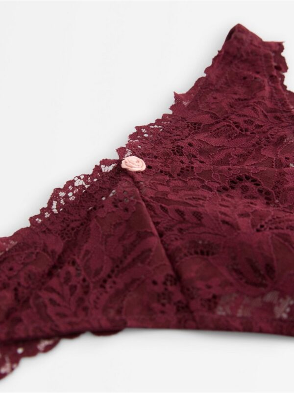 Thong in lace  with regular waist - 3006410-9938