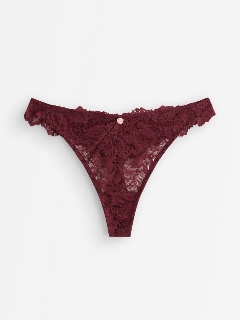 Thong in lace with regular waist - 3006410-9938
