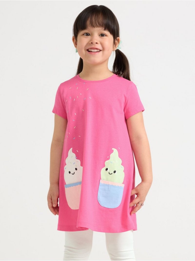 - Short-sleeved tunic with fun pockets Short-sleeved tunic with fun pockets - 3006459-9860