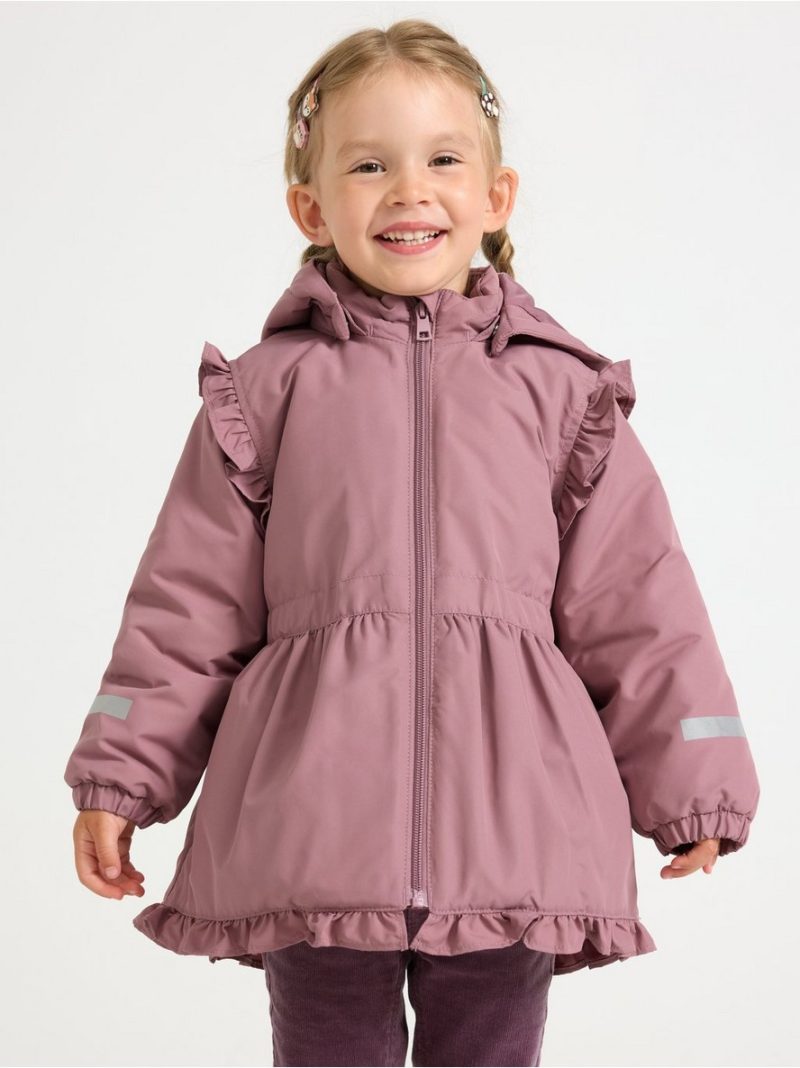 Padded jacket with frills - 3006553-9438