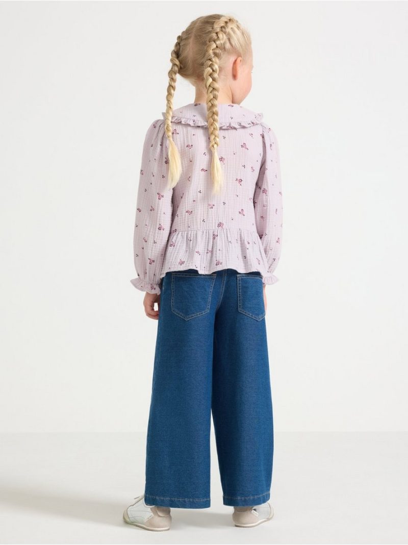 Trousers with denim look - 3006586-791