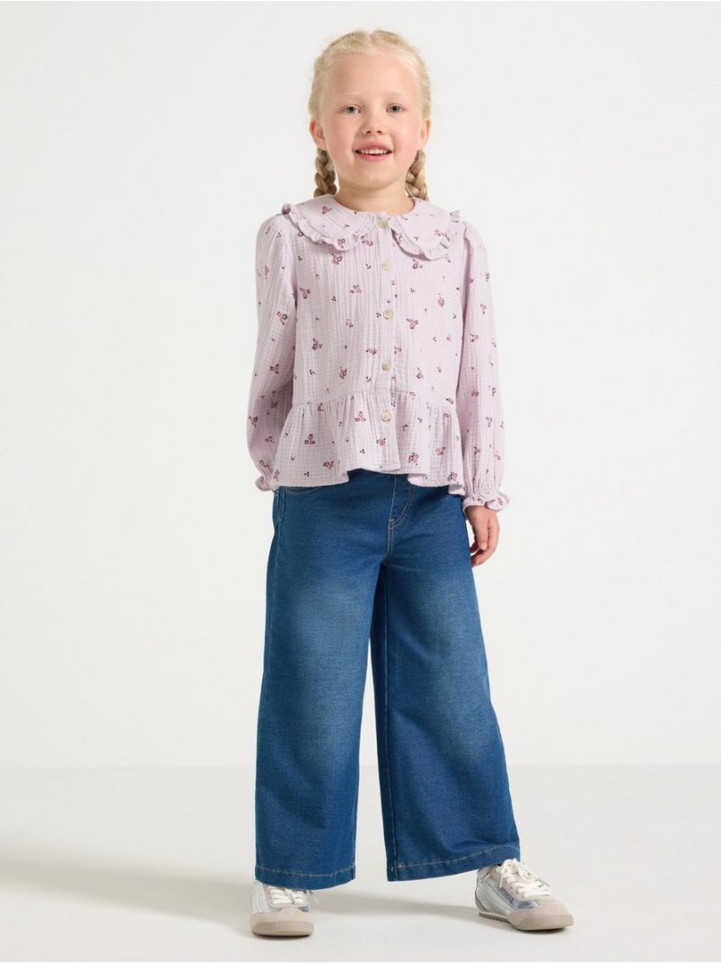 Trousers with denim look - 3006586-791