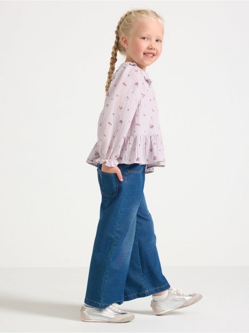 Trousers with denim look - 3006586-791