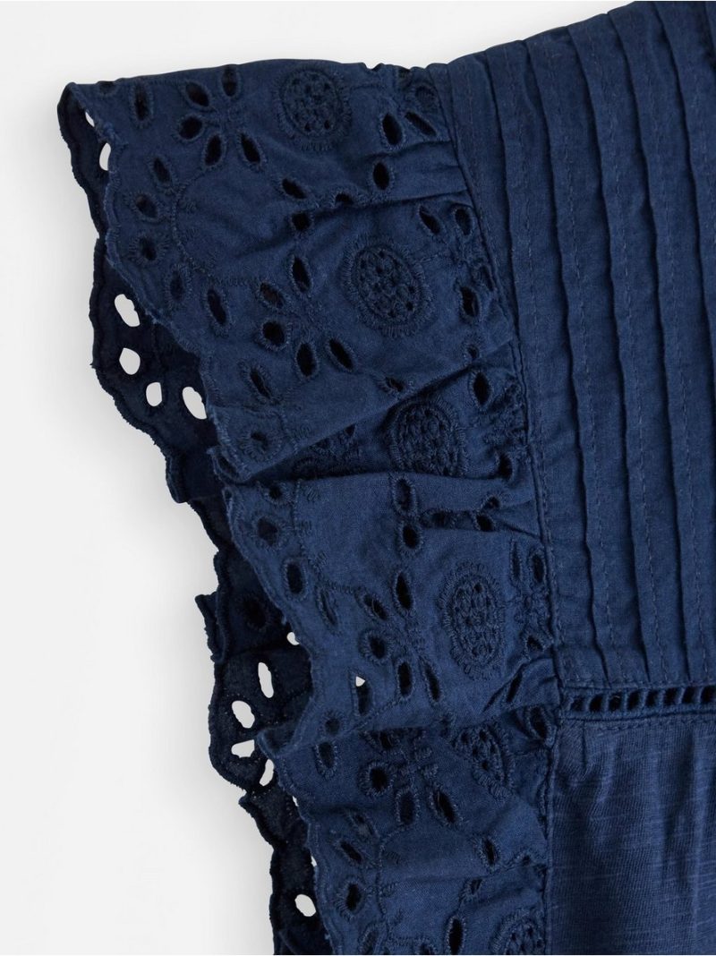 Top with broderie anglaise - 3006633-2150