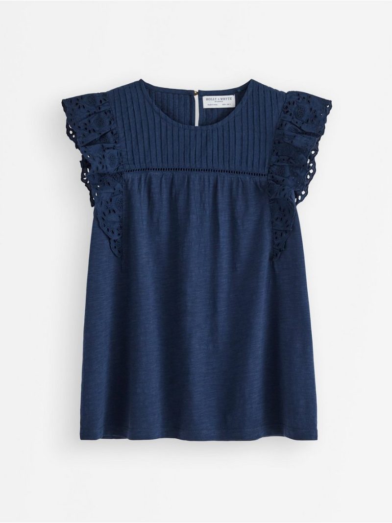 Top with broderie anglaise - 3006633-2150