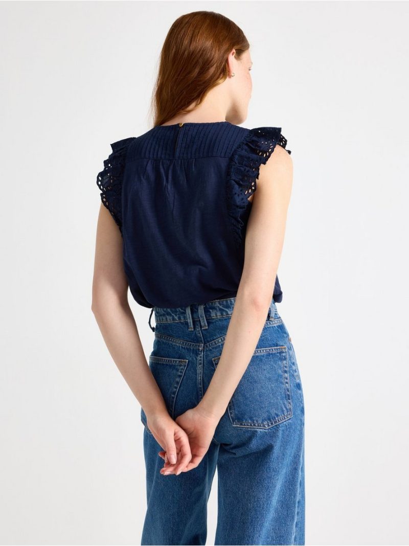 Top with broderie anglaise - 3006633-2150