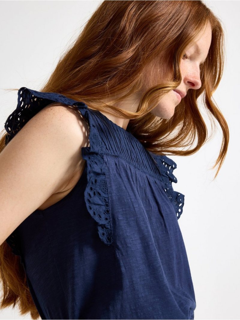 Top with broderie anglaise - 3006633-2150