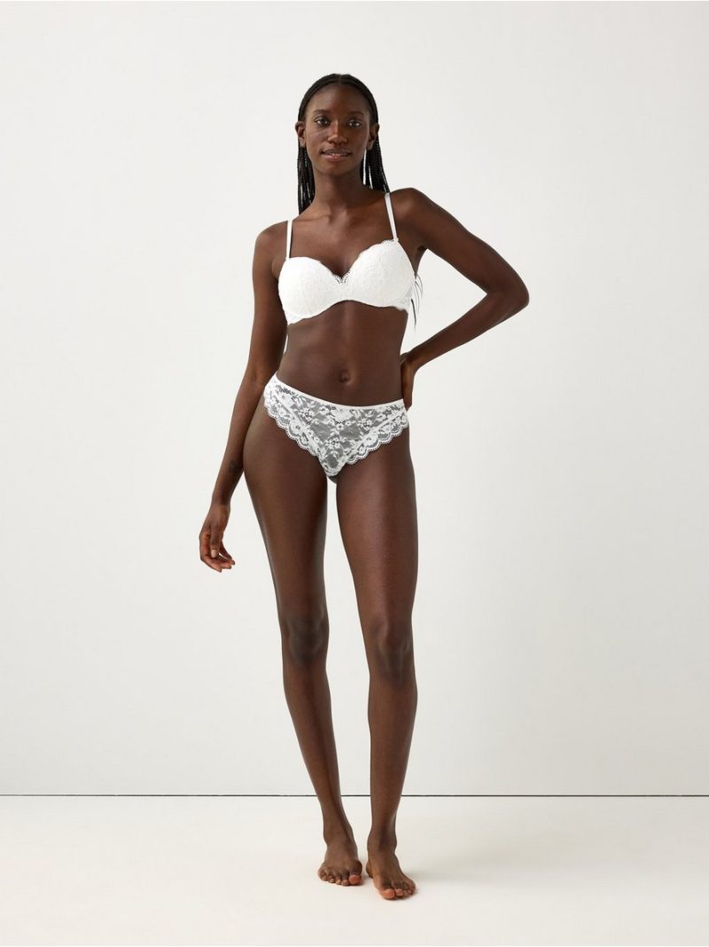 Wirefree push-up bra with lace - 3006670-70