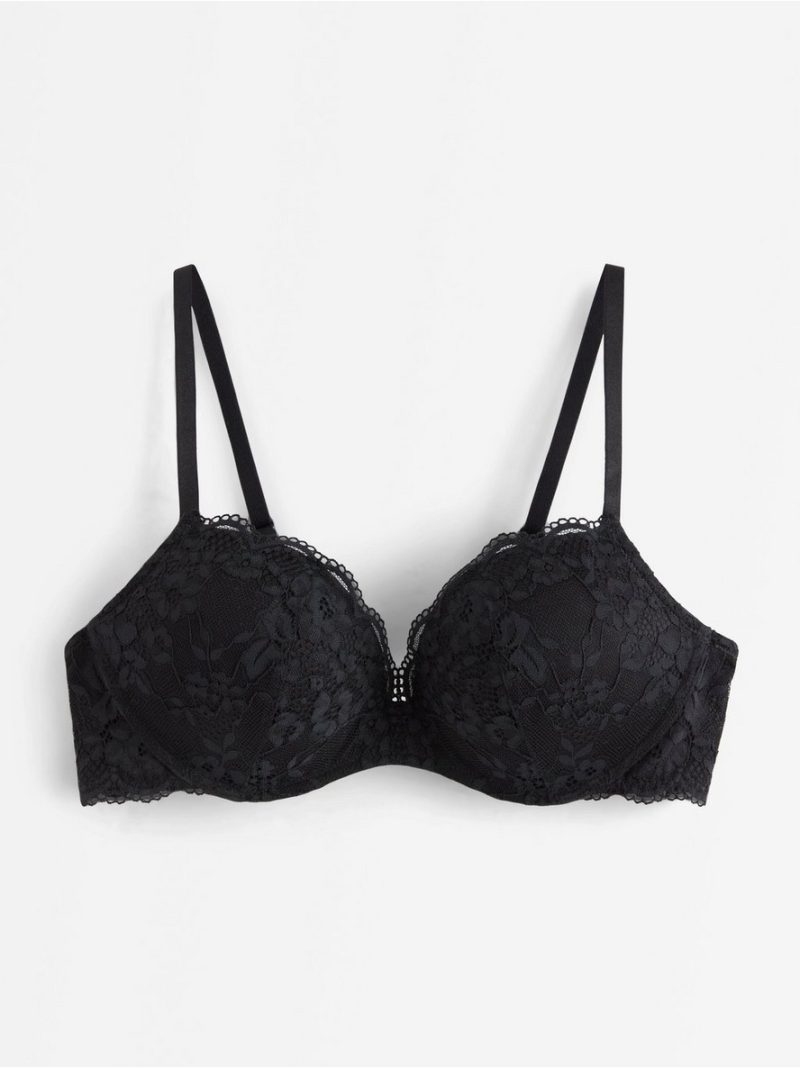 Wirefree push-up bra with lace - 3006670-80