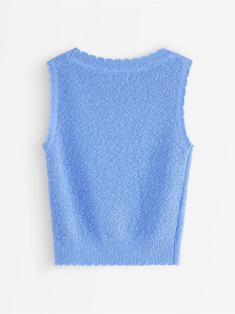 Knitted top with boat neck - 3006734-4114