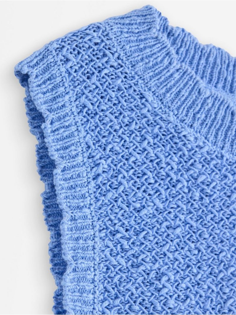 Knitted top with boat neck - 3006734-4114