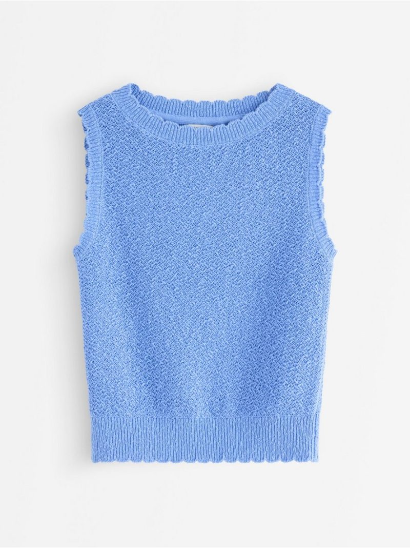 Knitted top with boat neck - 3006734-4114