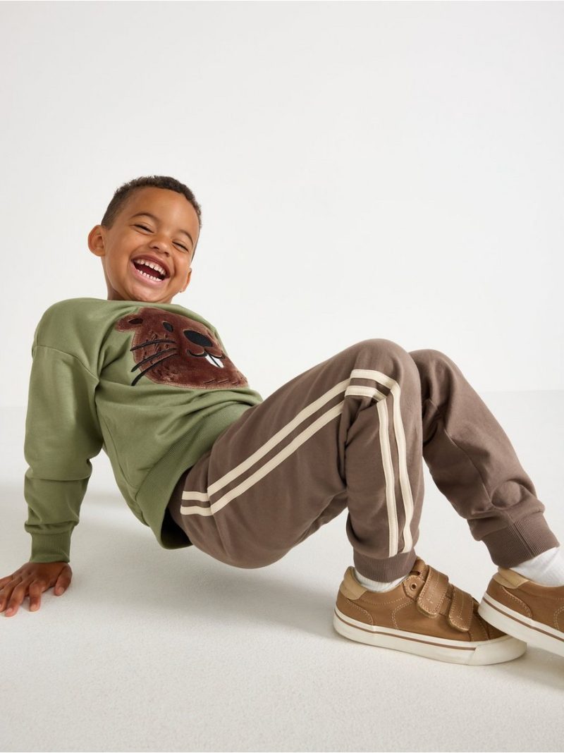 Joggers with brushed inside - 3006744-8176