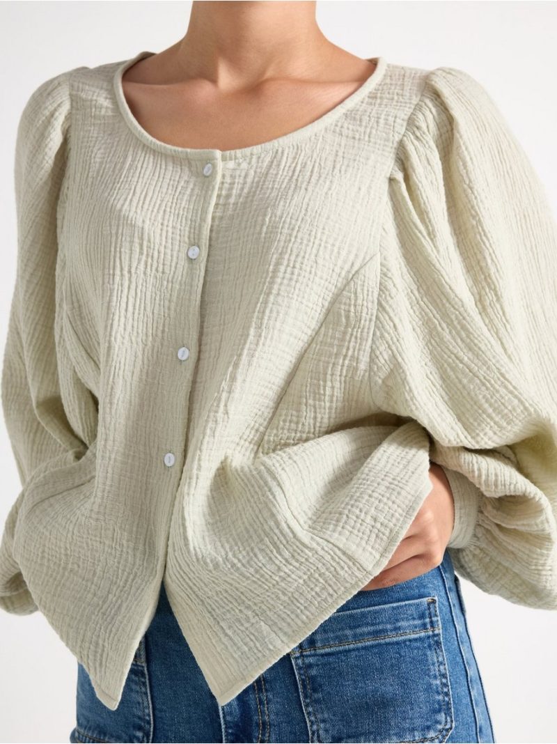 Blouse in cotton gauze - 3006812-6724