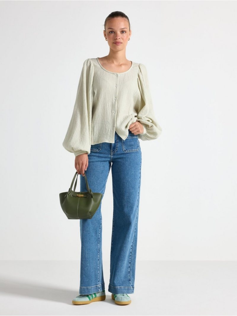 Blouse in cotton gauze - 3006812-6724