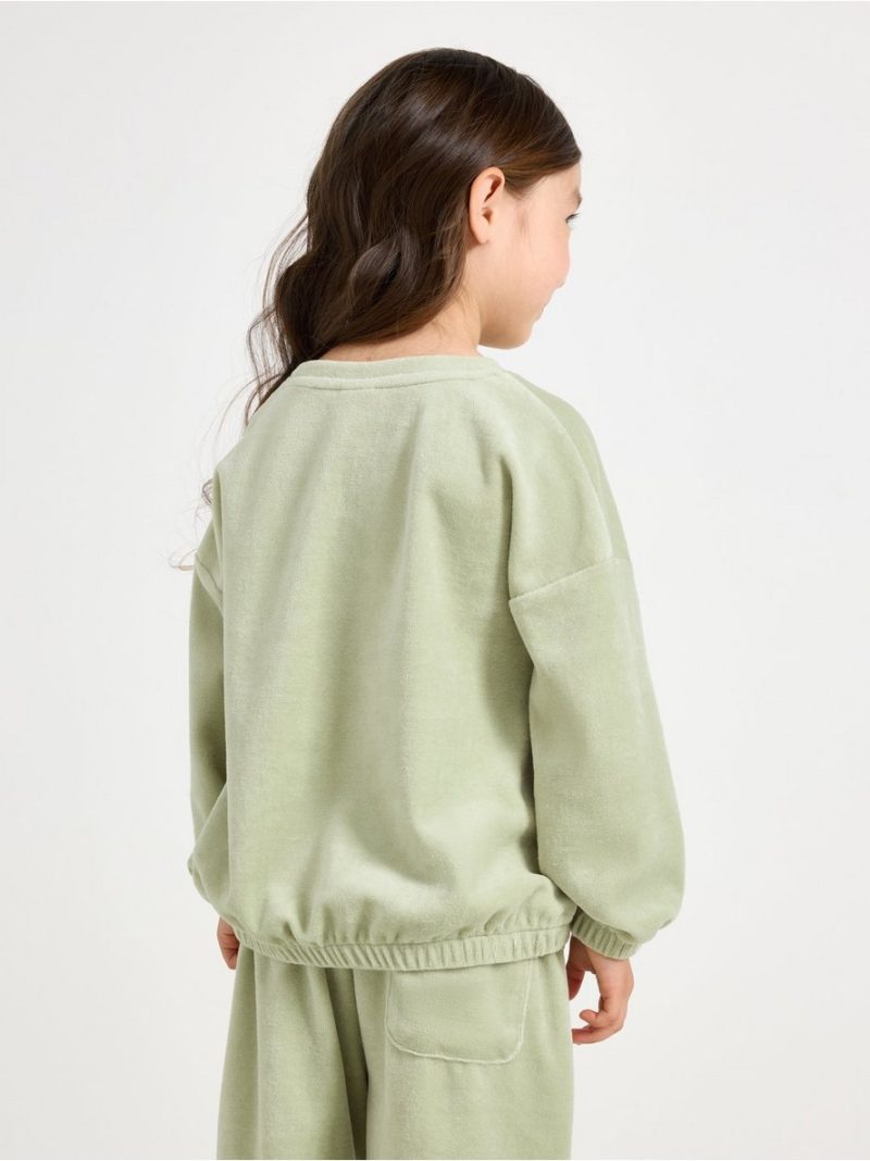 Oversized jumper in velour - 3006847-3905