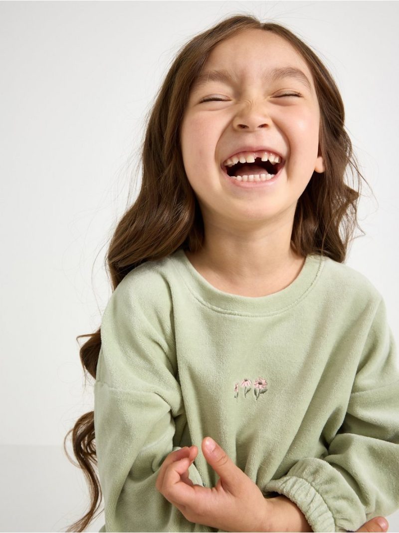 Oversized jumper in velour - 3006847-3905