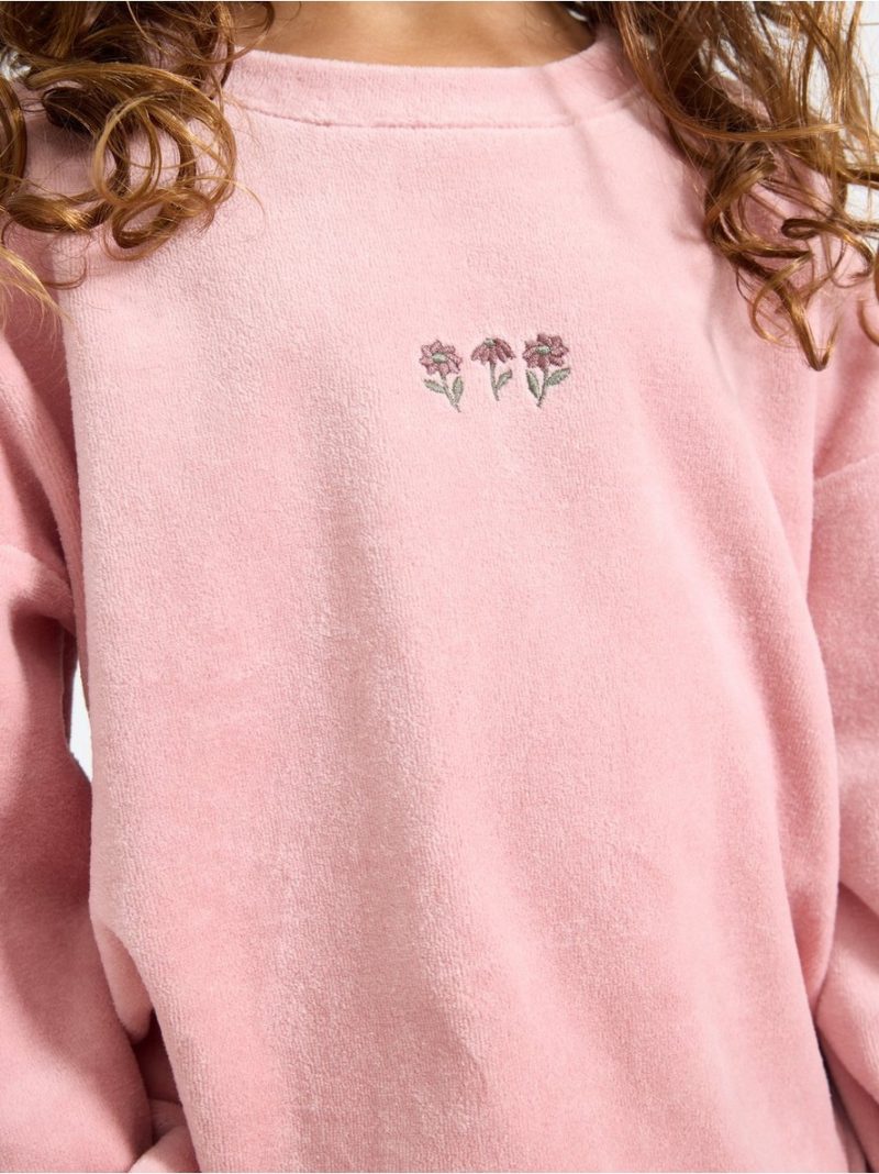 Oversized jumper in velour - 3006847-7351