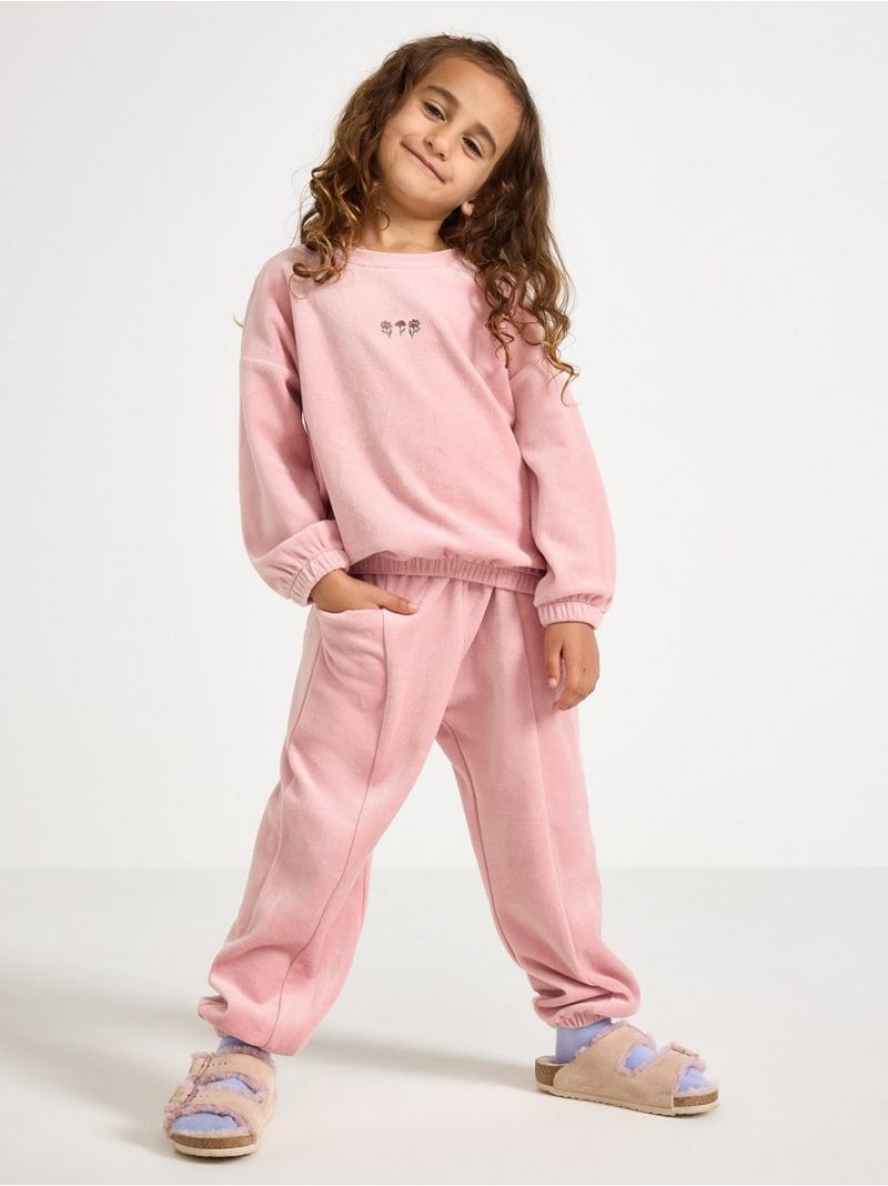 Oversized jumper in velour - 3006847-7351