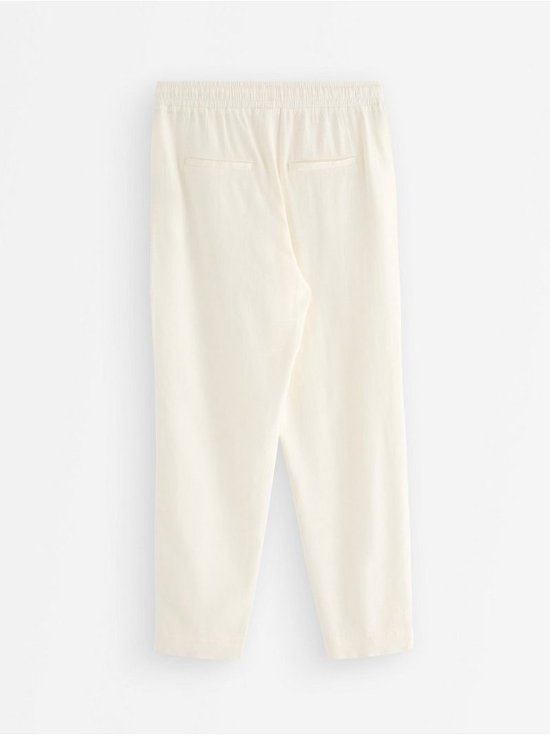AVA cropped tapered trousers in linen blend - 3006937-300