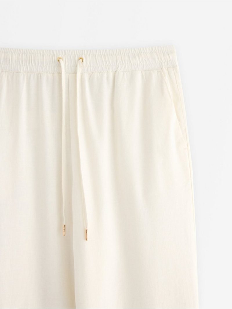 AVA cropped tapered trousers in linen blend - 3006937-300