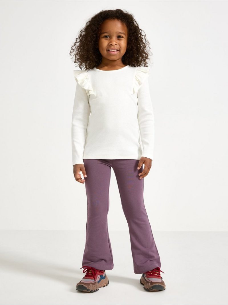 Flared leggings with brushed inside - 3006950-3741