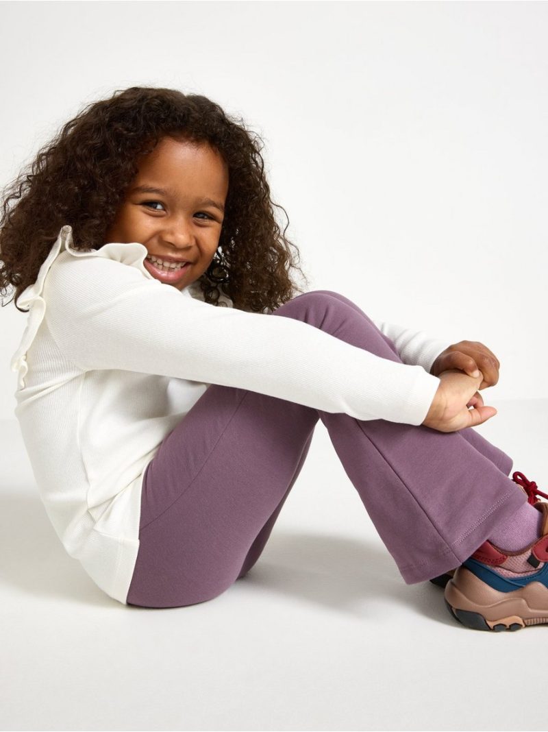 Flared leggings with brushed inside - 3006950-3741