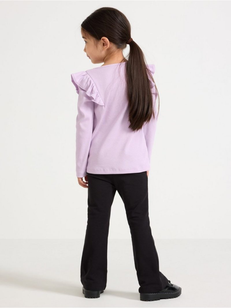 Flared leggings with brushed inside - 3006950-80