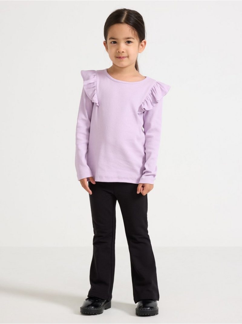 Flared leggings with brushed inside - 3006950-80