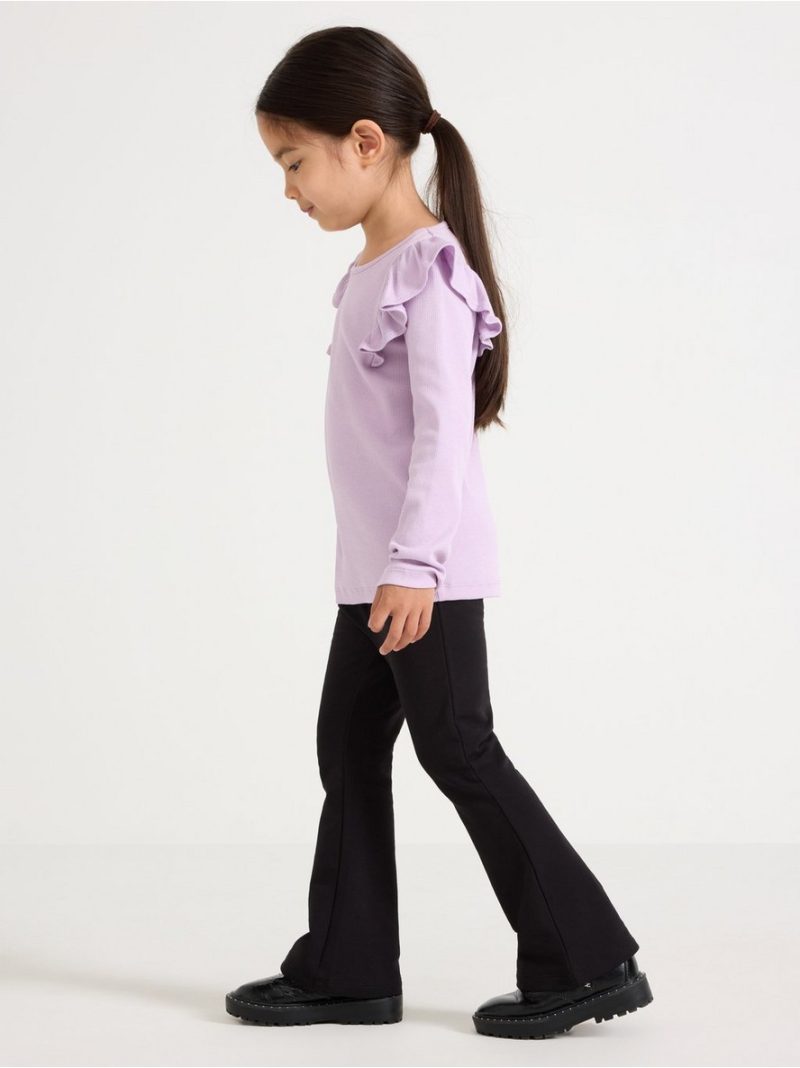 Flared leggings with brushed inside - 3006950-80