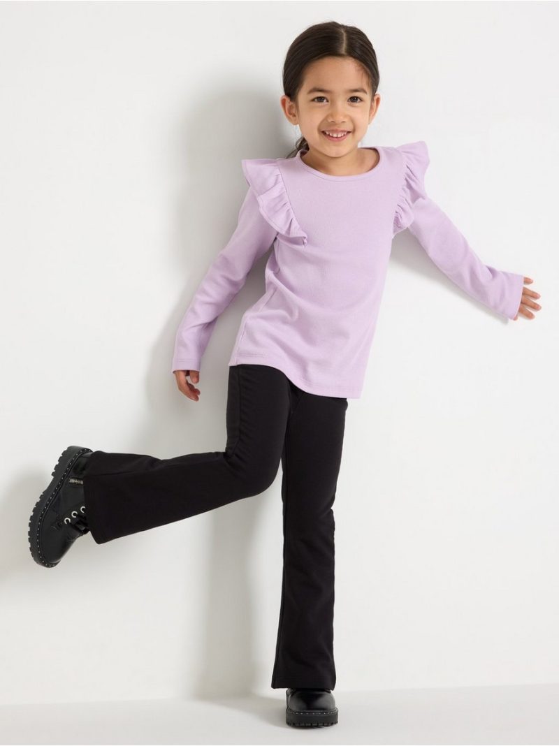 Flared leggings with brushed inside - 3006950-80