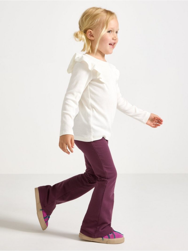 Flared leggings with brushed inside - 3006950-9439