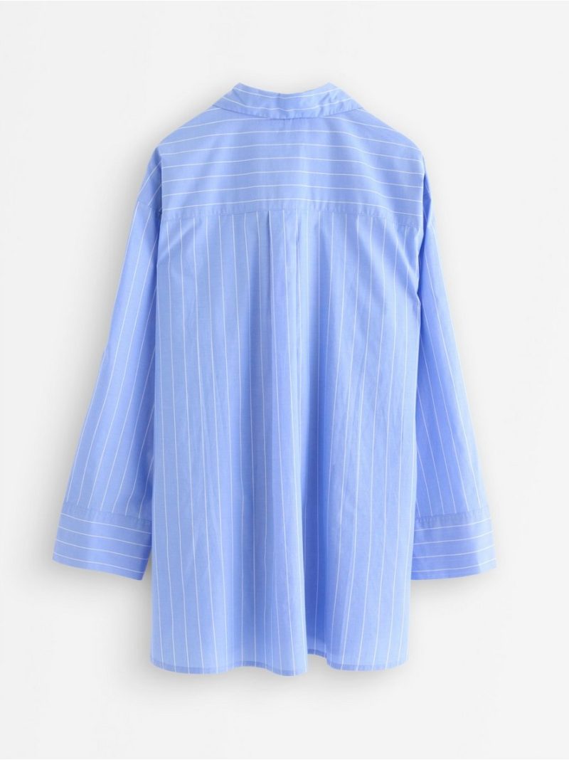 Oversized pyjama shirt in cotton poplin - 3006956-7483