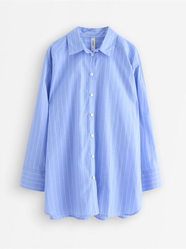 Oversized pyjama shirt in cotton poplin - 3006956-7483
