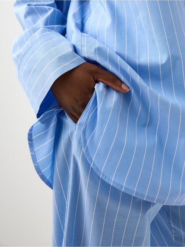 Oversized pyjama shirt in cotton poplin - 3006956-7483