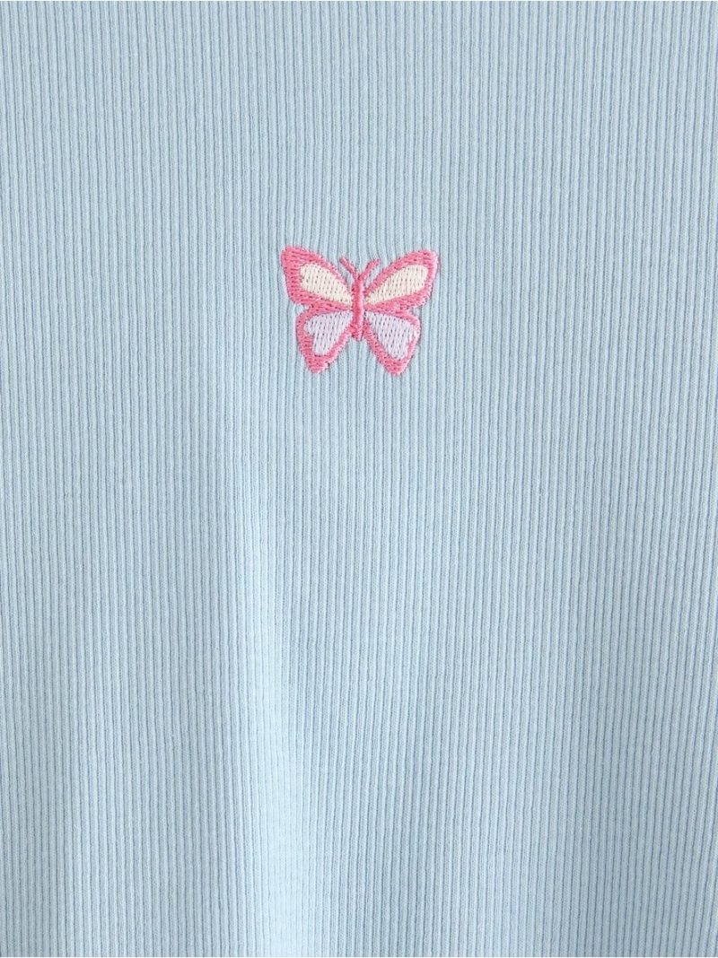 Long-sleeved ribbed top - 3007011-6584